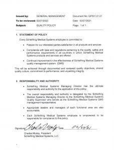 2021 Quality Policy
